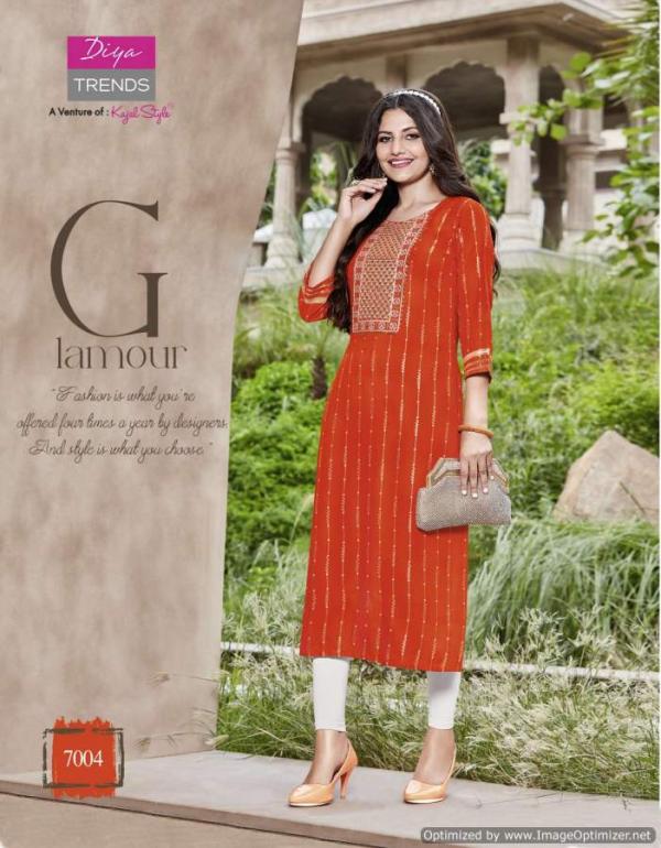 Victoria 7 Fancy Wear Embroidery Rayon Exclusive Kurti Collection